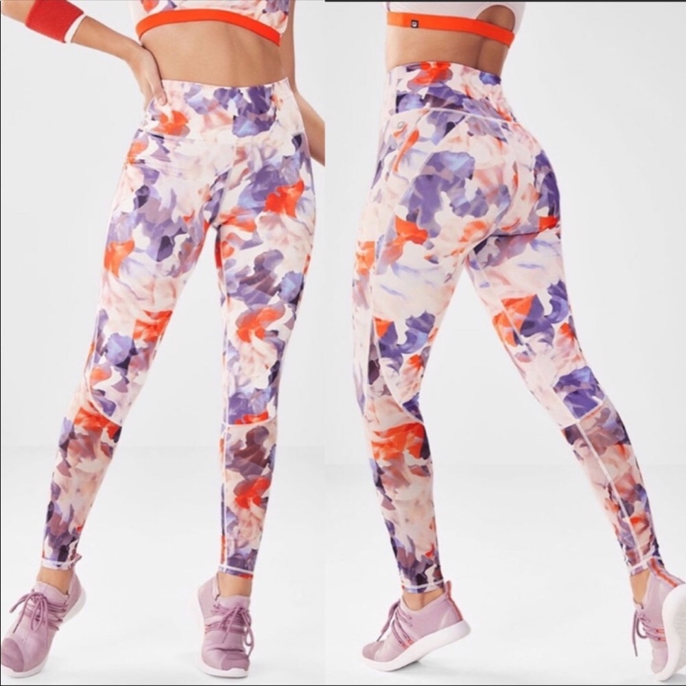 Fabletics Stella Floral Mesh High Rise Leggings